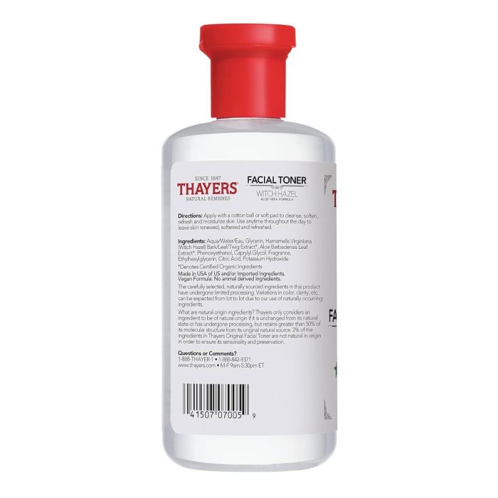 Thayers Alcohol-Free Original Witch Hazel Facial Toner With Aloe Vera - 12 Oz - Image 2