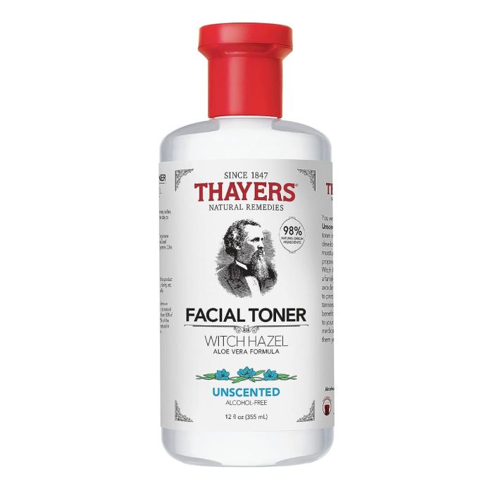 Thayers Alcohol-Free Unscented Witch Hazel Facial Toner With Aloe Vera - 12 Oz