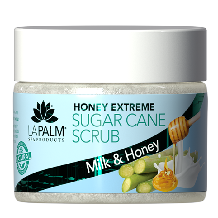 La Palm Honey Extreme Sugar Cane Scrub Collagen Milk & Honey - 12 Oz
